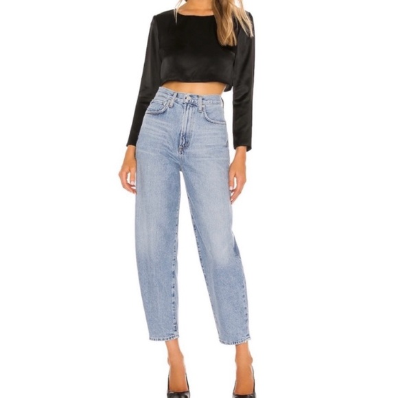 AGOLDE Balloon Ultra High Rise Curved Taper Jean in Revival - Picture 1 of 6